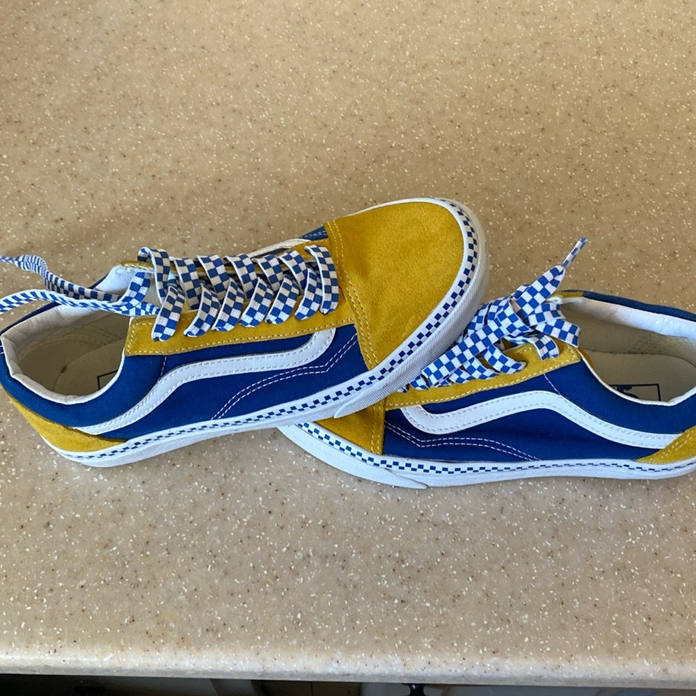 Vans Blue/Gold Sz 6 M, 7 1/2 W